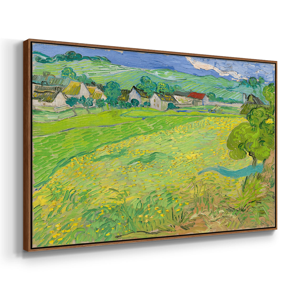 Les Vessenots in Auvers, 1890 - Floater Framed Canvas Print
