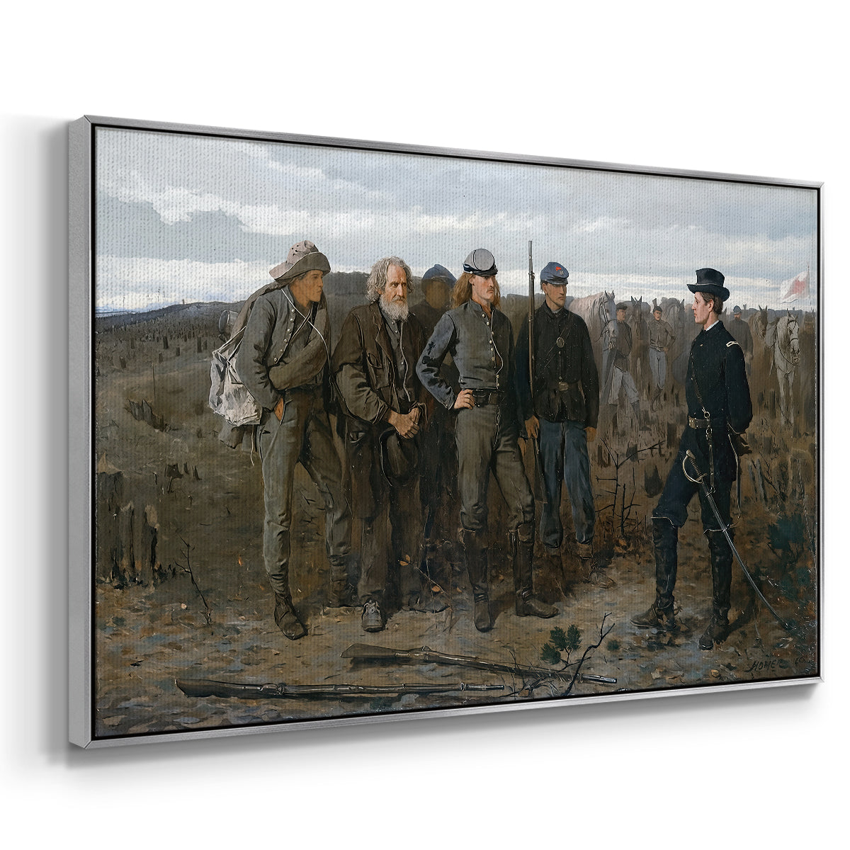 Prisoners from the Front, 1866 - Floater Framed Canvas Print