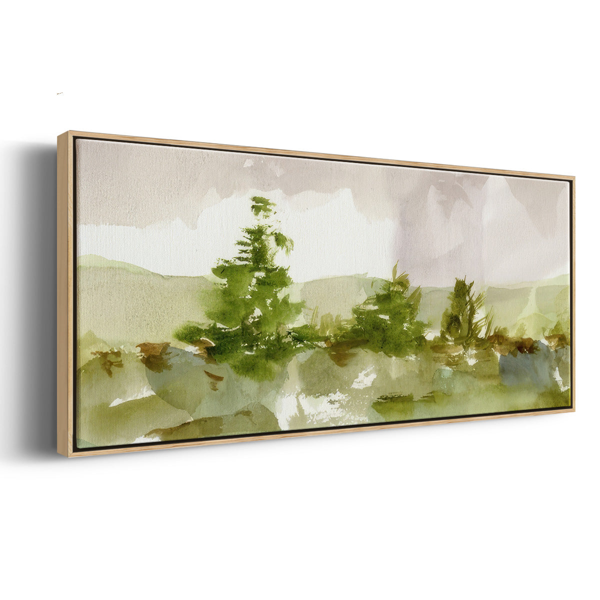 Morning Retreat I - Floater Framed Canvas Print