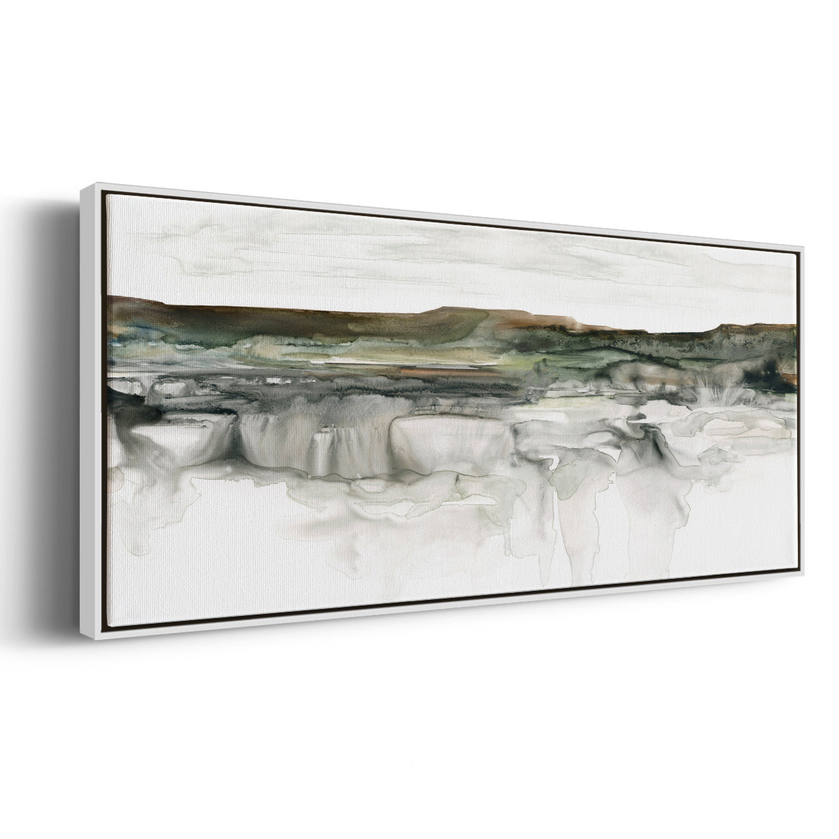 River Flow - Floater Framed Canvas Print