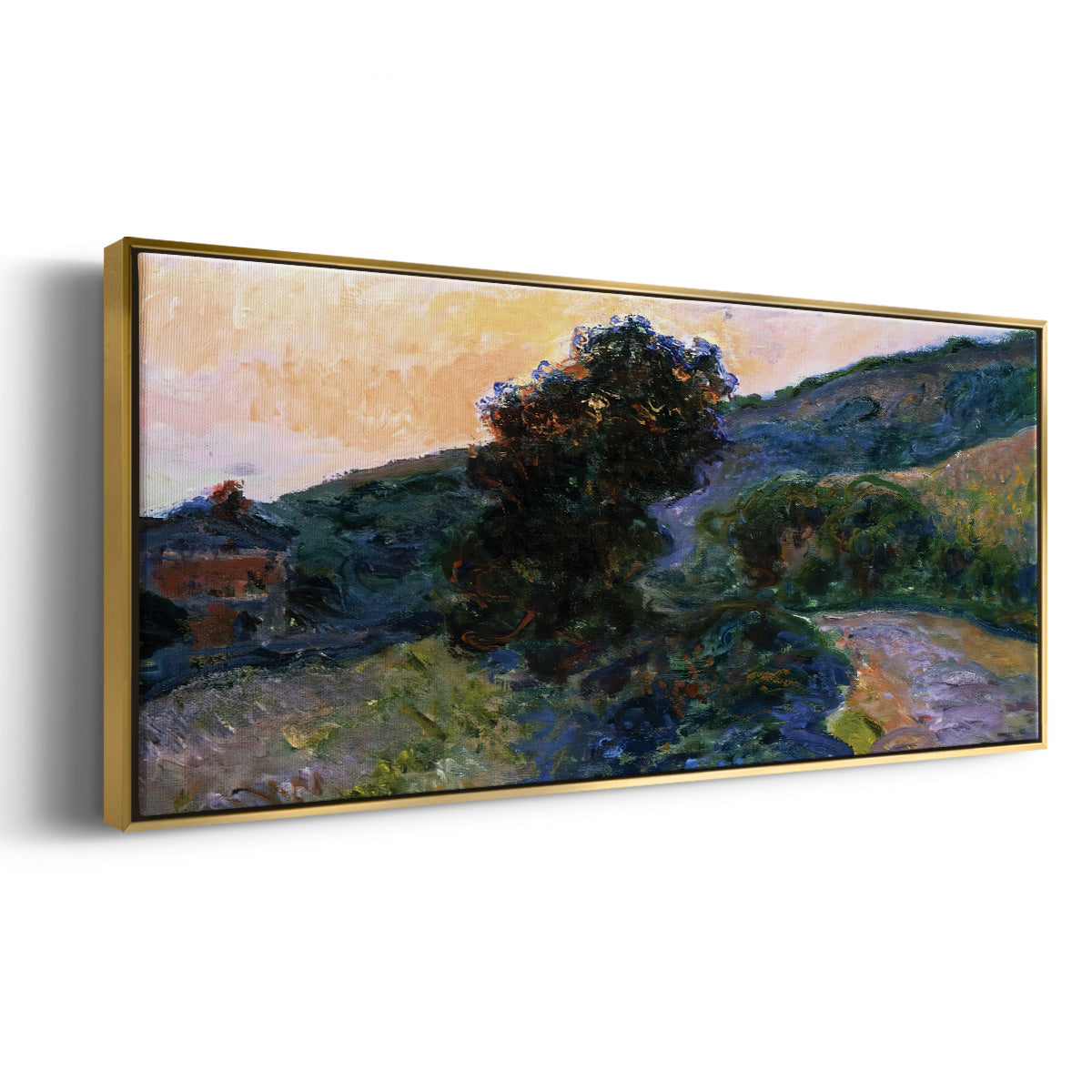 Sunset at Giverny, 1886 - Floater Framed Canvas Print