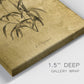 Gold Sketch Botanical I Premium Gallery Wrapped Canvas - Ready to Hang - Set of 2 - 8 x 12 Each