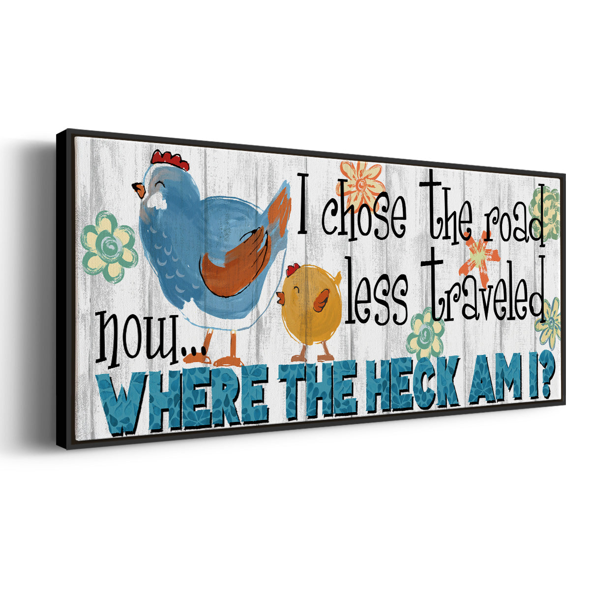 The Road Less - Floater Framed Canvas Print