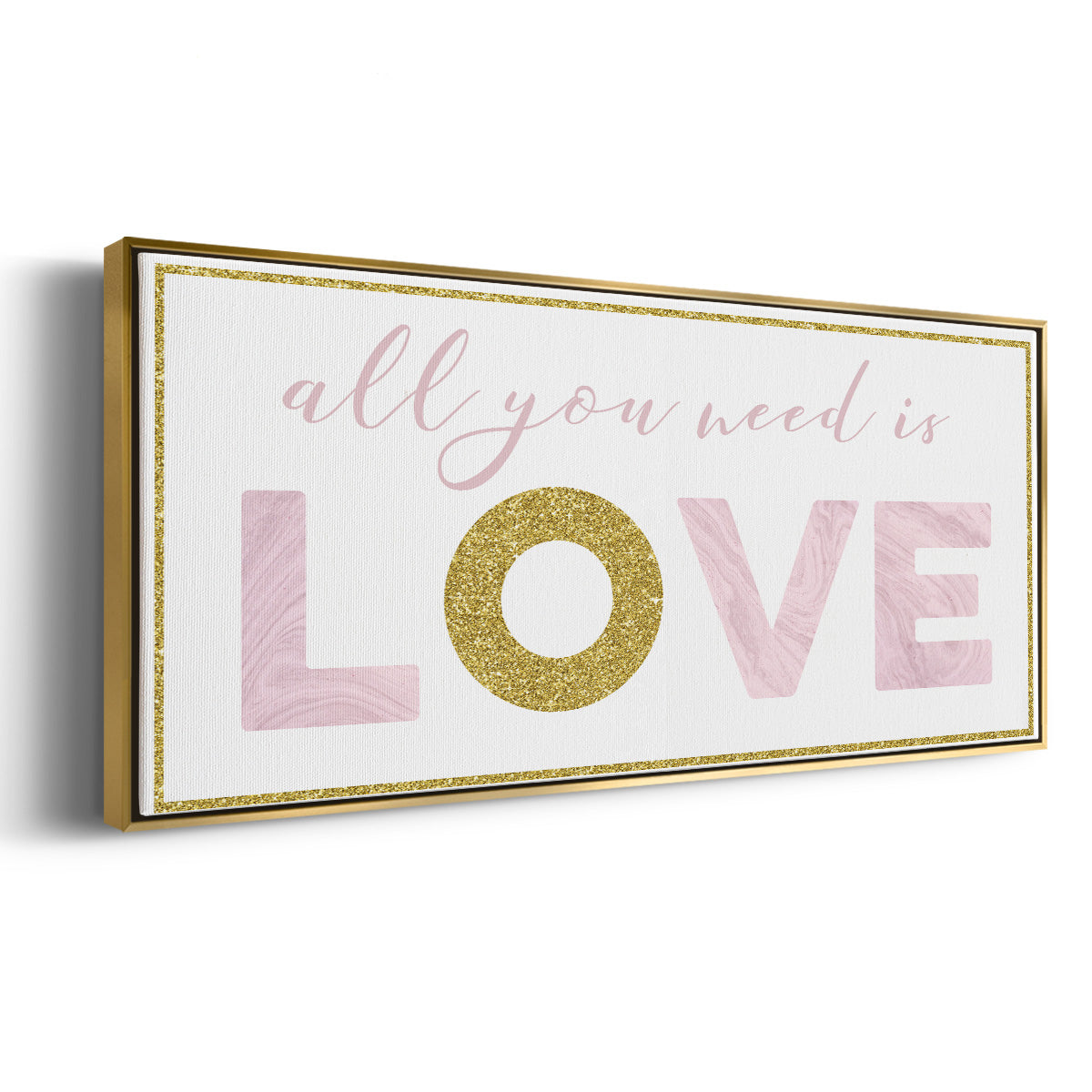 All You Need is Love - Floater Framed Canvas Print
