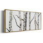 Birch Trees II - Floater Framed Canvas Print
