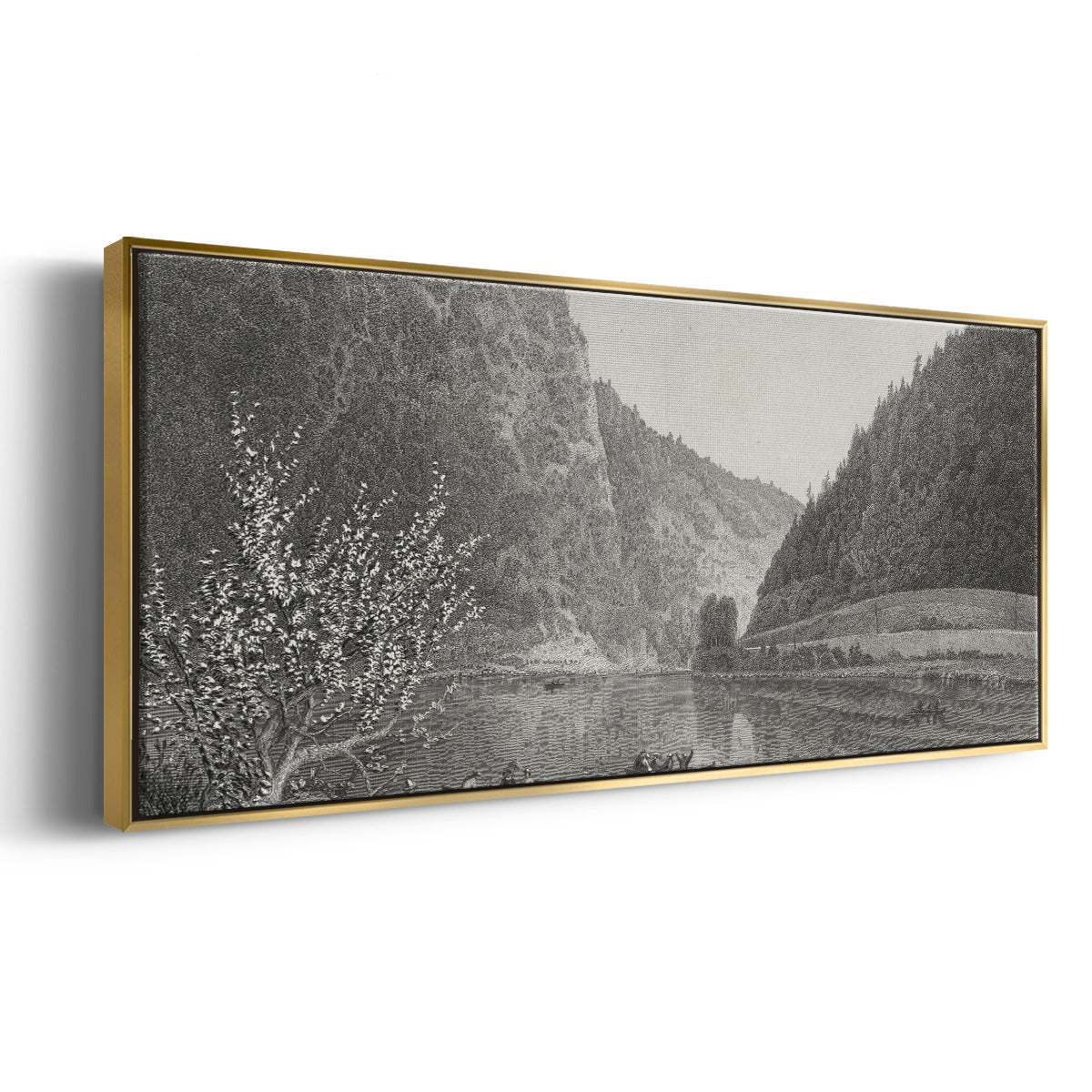 Delaware Water Gap - Floater Framed Canvas Print