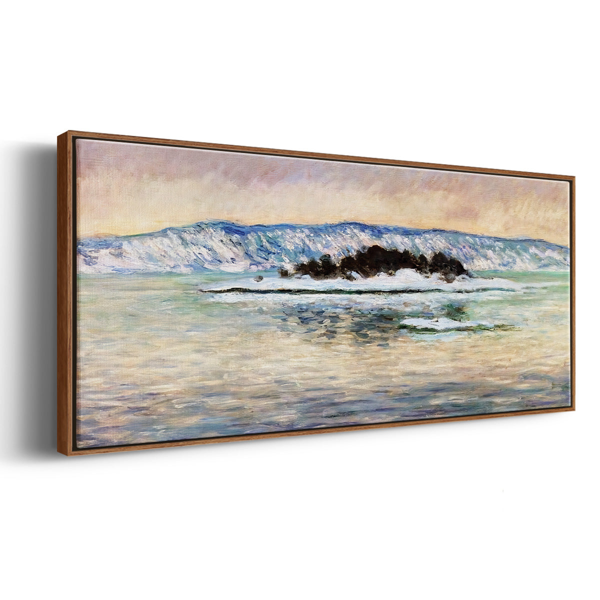 The Fjord, Near Christiania, 1893 - Floater Framed Canvas Print