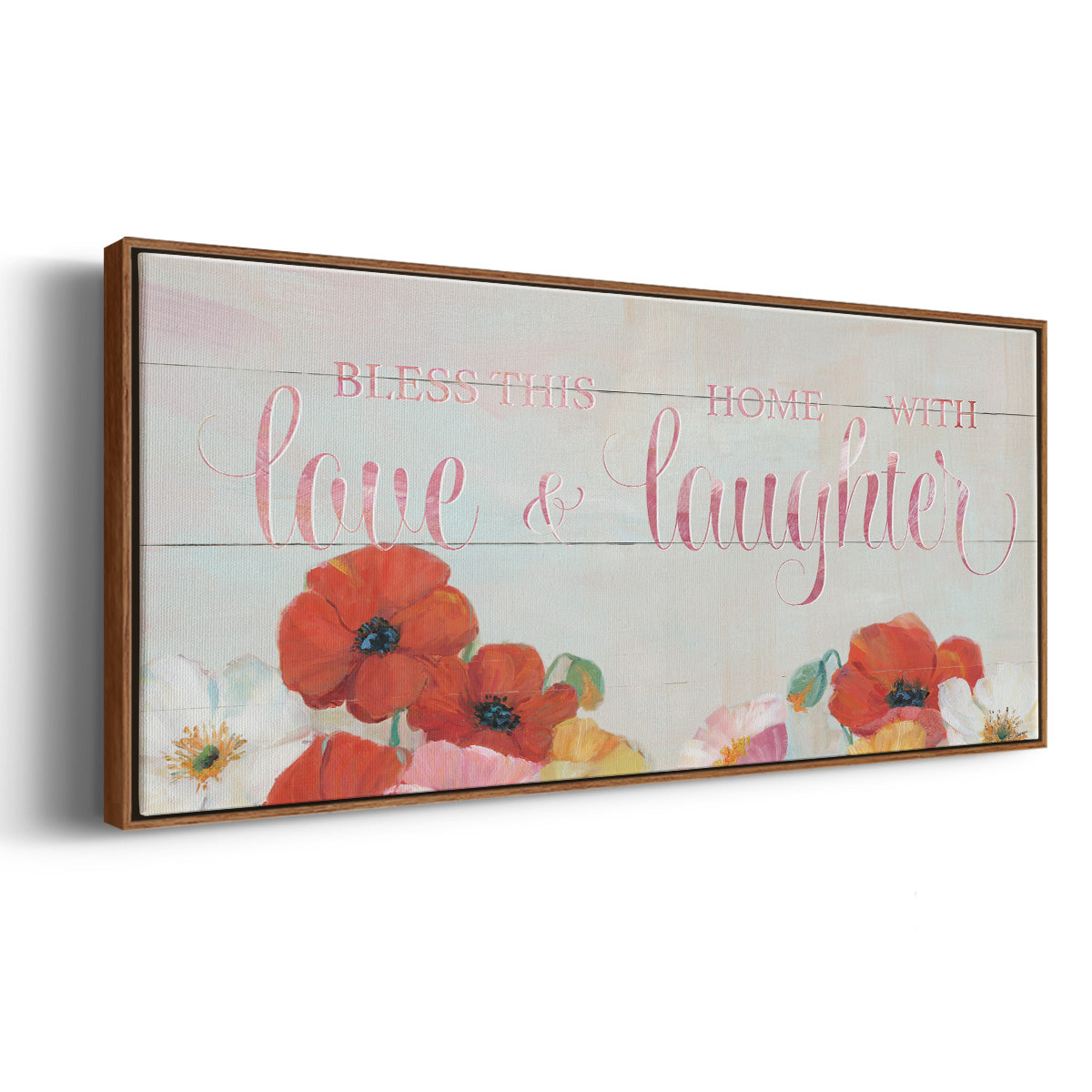 Bless this Home - Floater Framed Canvas Print