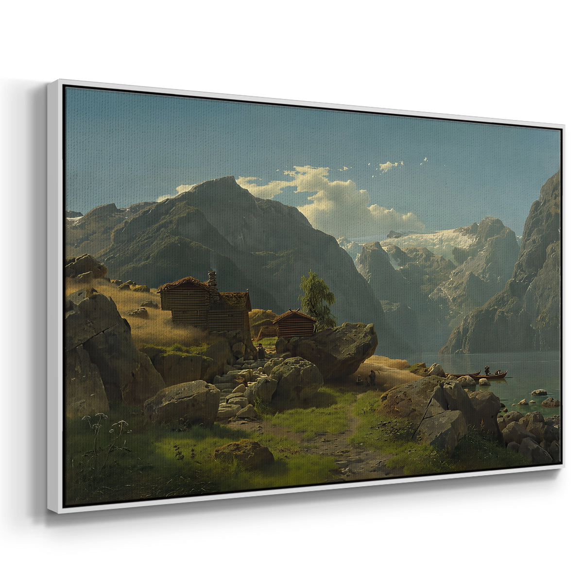 Balestrand, 1848 - Floater Framed Canvas Print