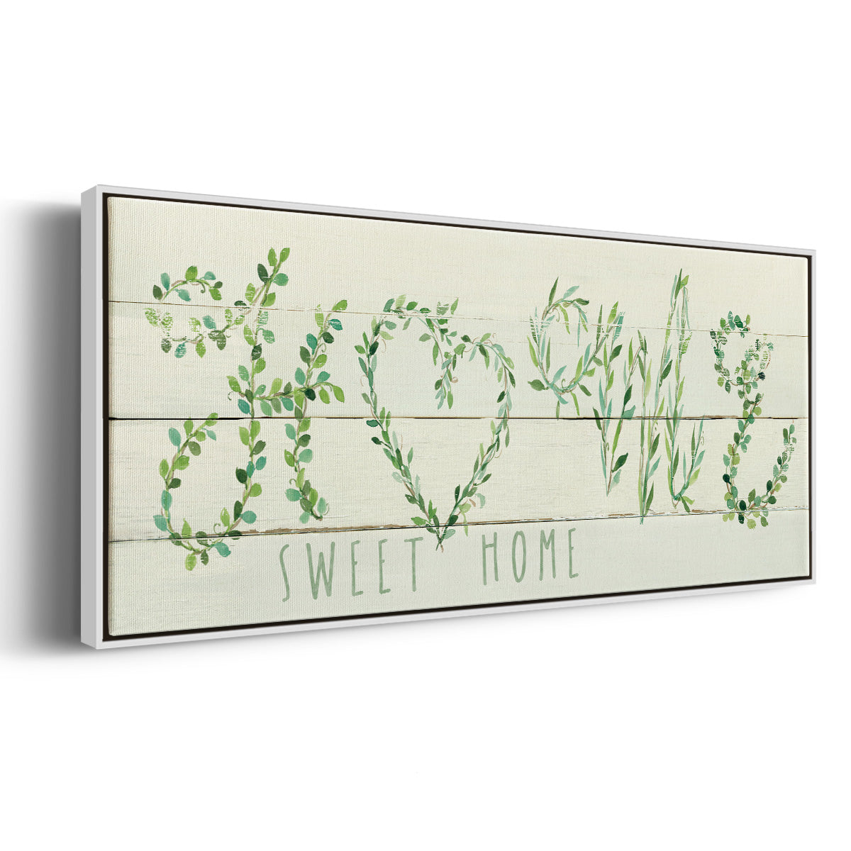 Shiplap Vines Home - Floater Framed Canvas Print