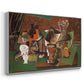 Playing Cards, Glasses, Bottle of Rum: "Vive la France", 1914-1915 - Floater Framed Canvas Print