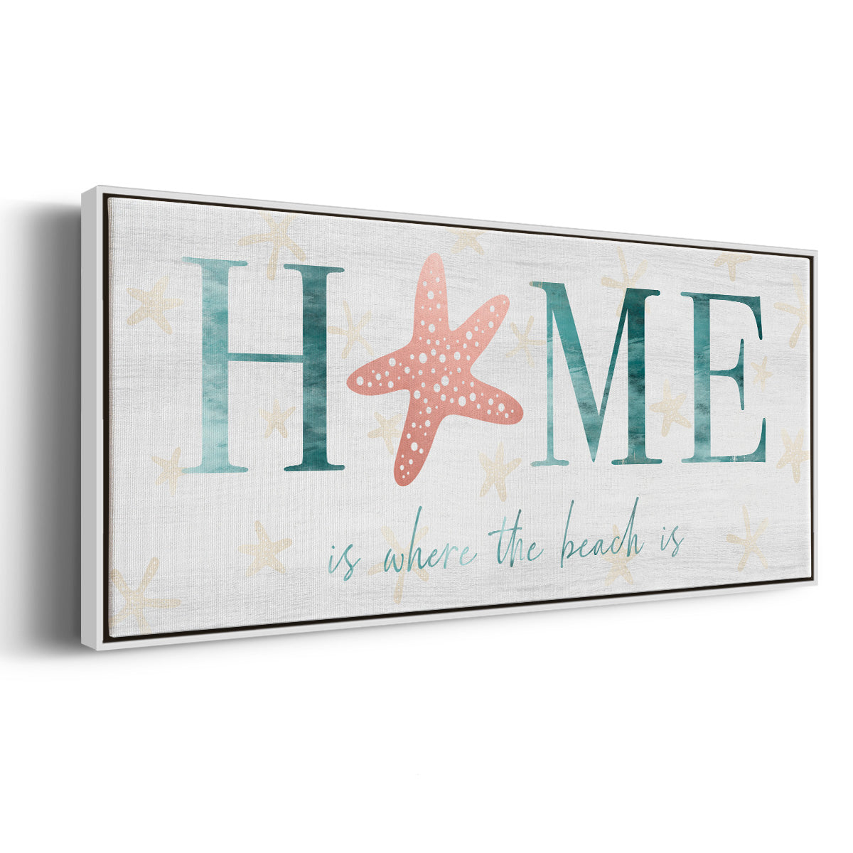 Home Beach - Floater Framed Canvas Print
