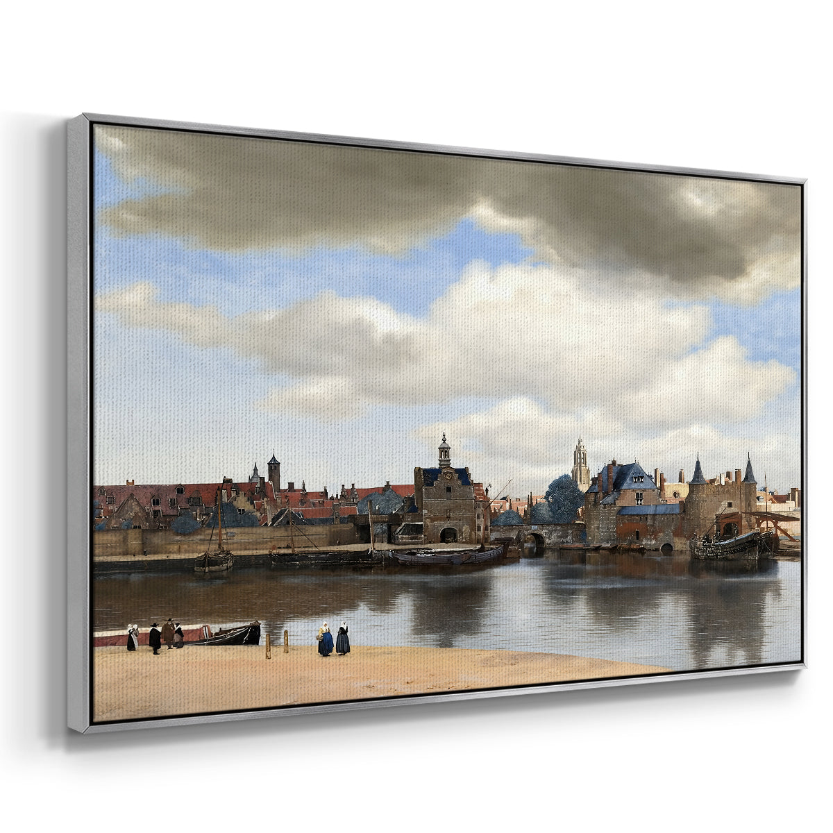 View of Delft, c. 1660-1661 - Floater Framed Canvas Print