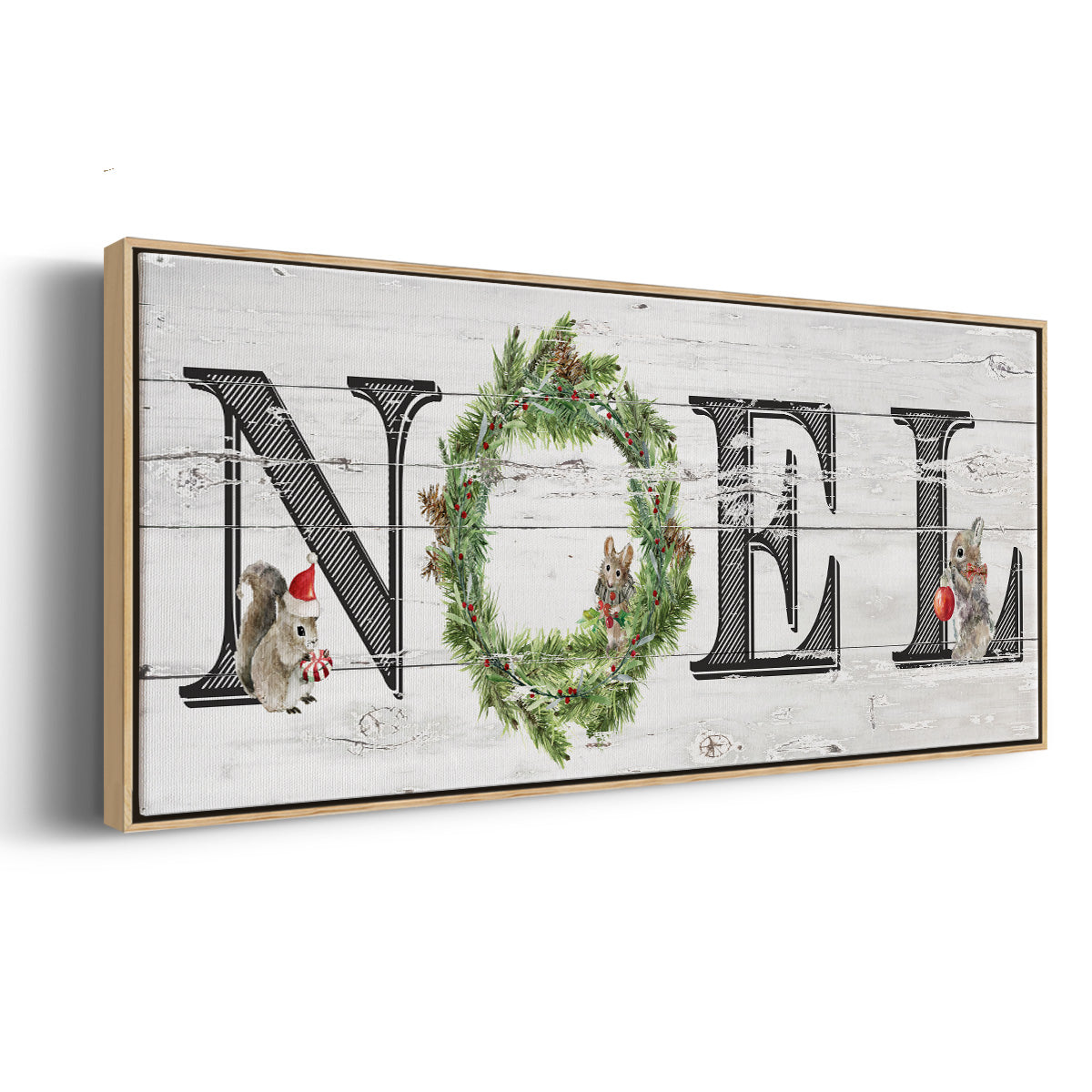Farmhouse Noel - Floater Framed Canvas Print