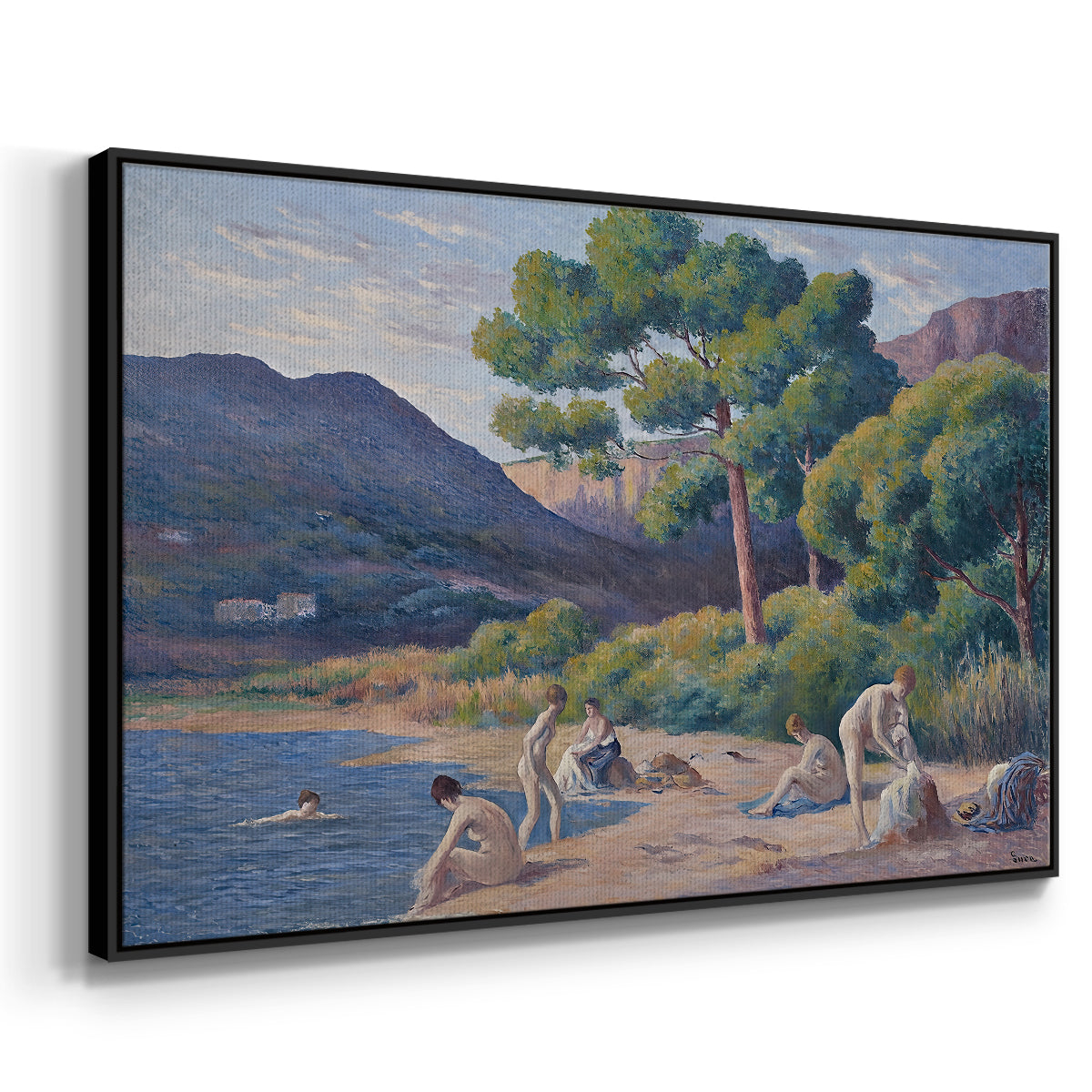 Bathers in Saint-Tropez, c. 1909 - Floater Framed Canvas Print