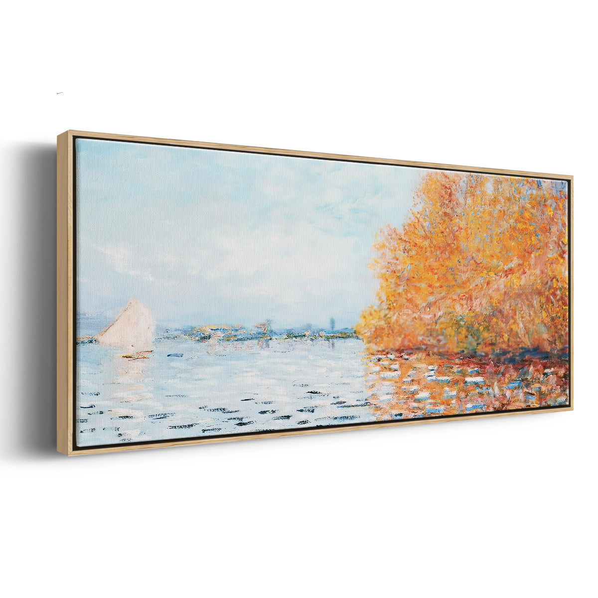 The Seine at Argentuil, 1874 - Floater Framed Canvas Print