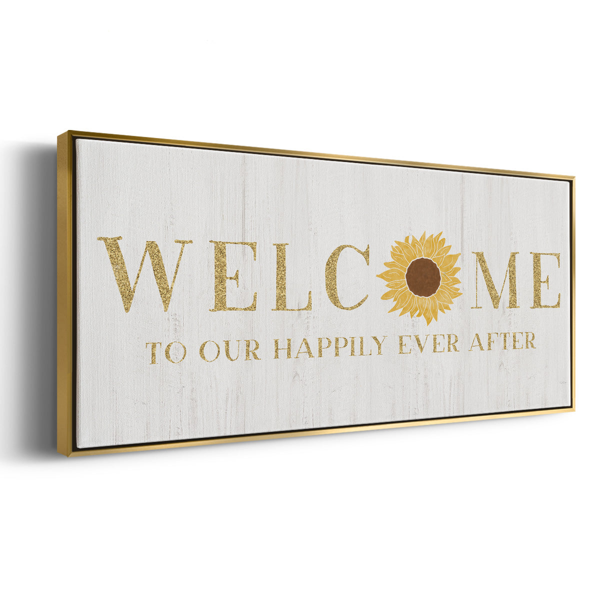 Welcome Happily Ever After - Floater Framed Canvas Print