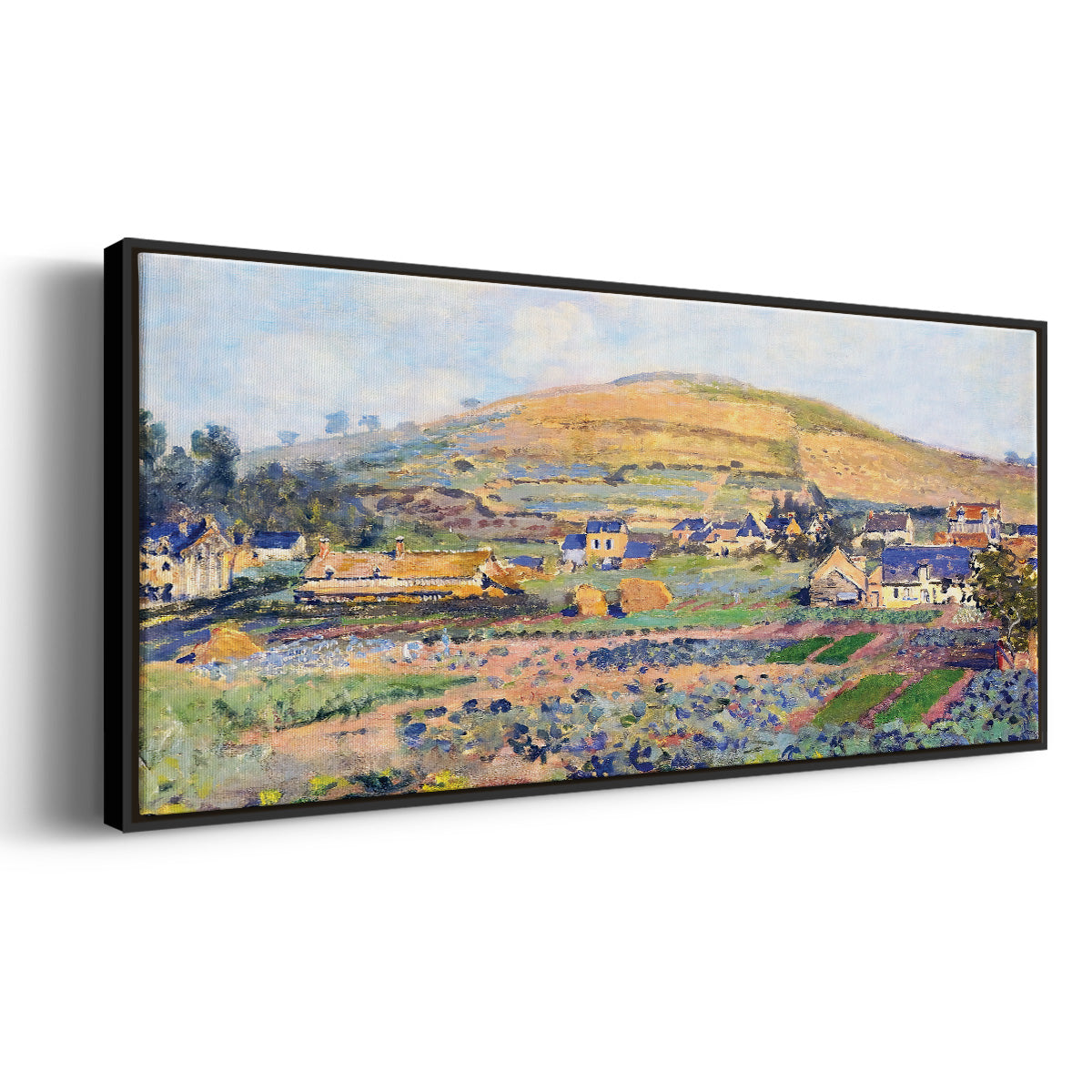 The Mount Riboudet in Rouen at Spring, 1872 - Floater Framed Canvas Print