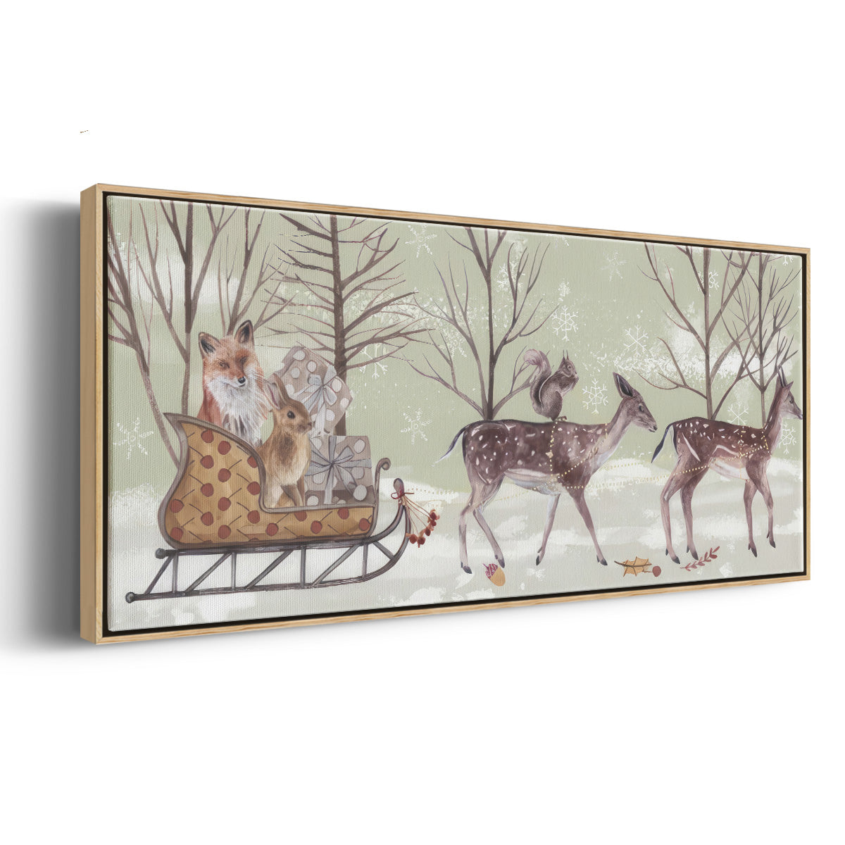 Christmas Time Collection D - Floater Framed Canvas Print