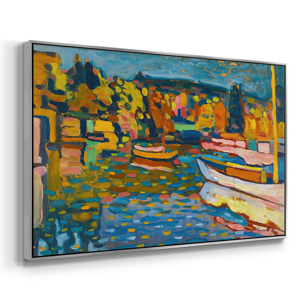 Study for Autumn Landscape with Boats, 1908 - Floater Framed Canvas Print