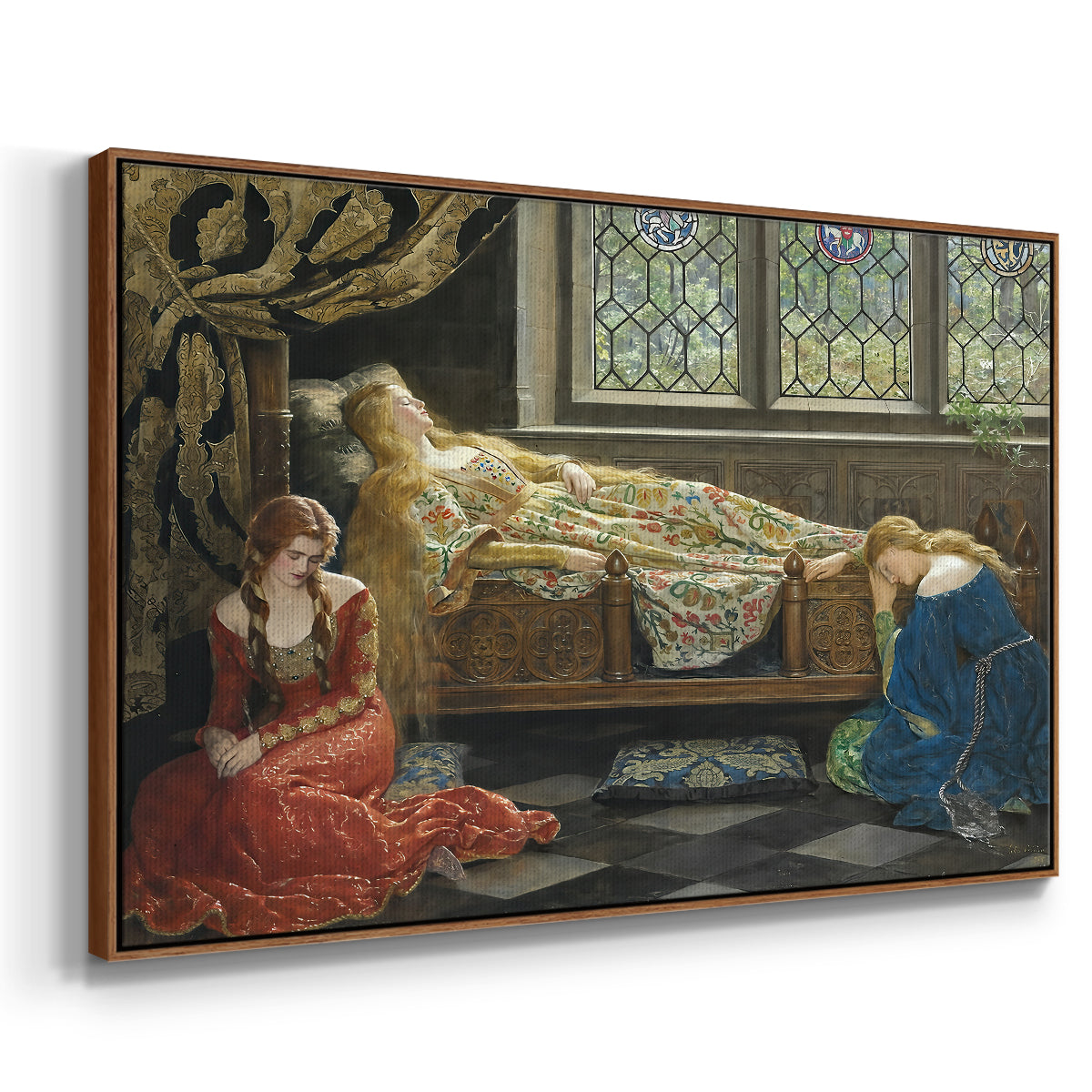 The Sleeping Beauty, 1921 - Floater Framed Canvas Print