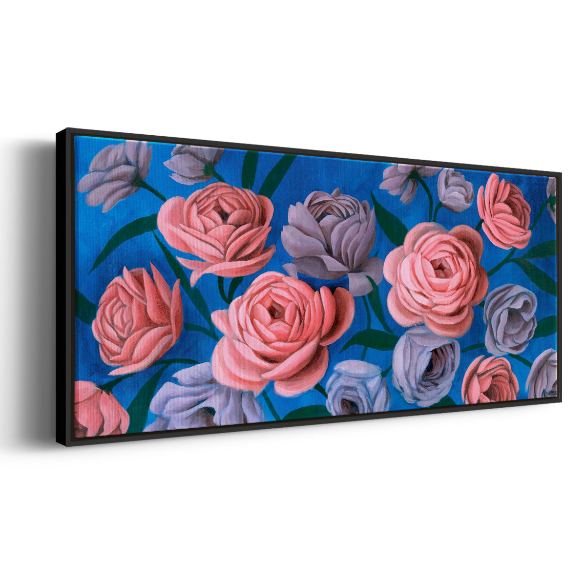 Layered Petals III - Floater Framed Canvas Print