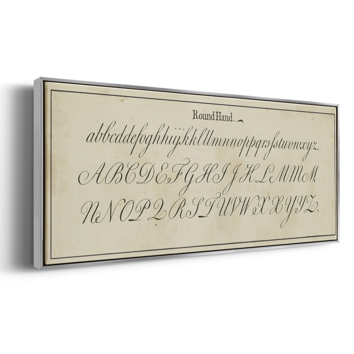Manuscript Sampler IV - Floater Framed Canvas Print