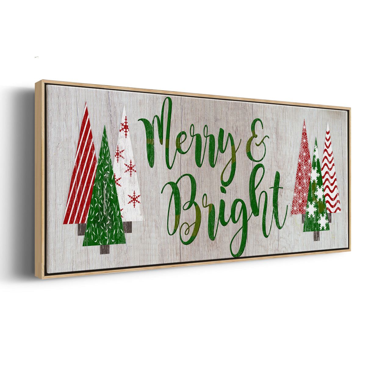 Merry & Bright - Floater Framed Canvas Print