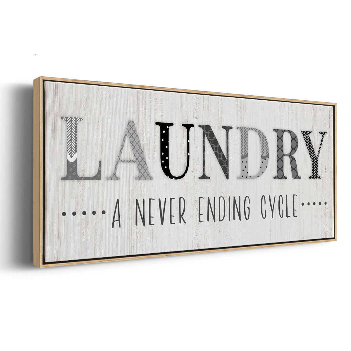 Never Ending - Floater Framed Canvas Print