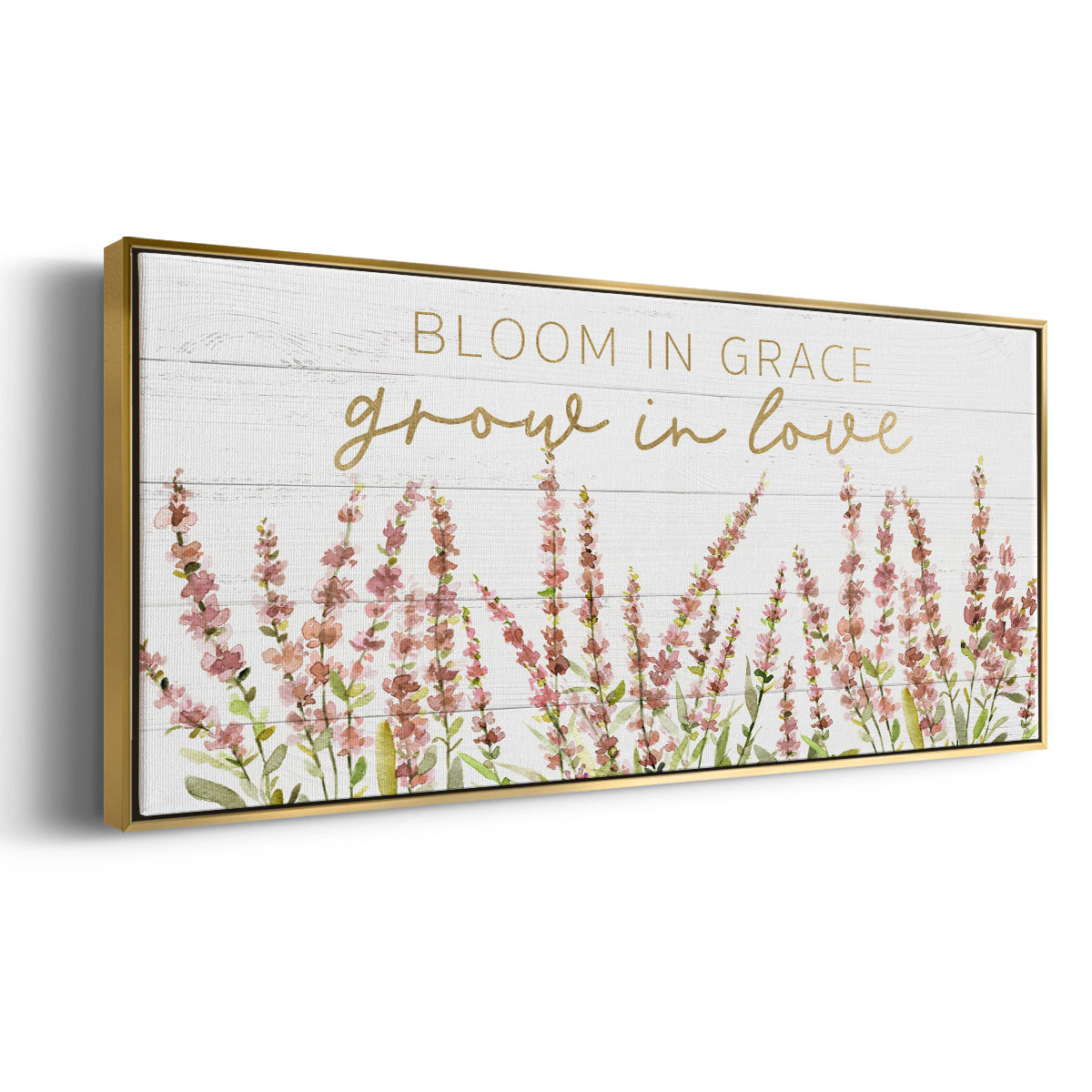 Grow in Love - Floater Framed Canvas Print