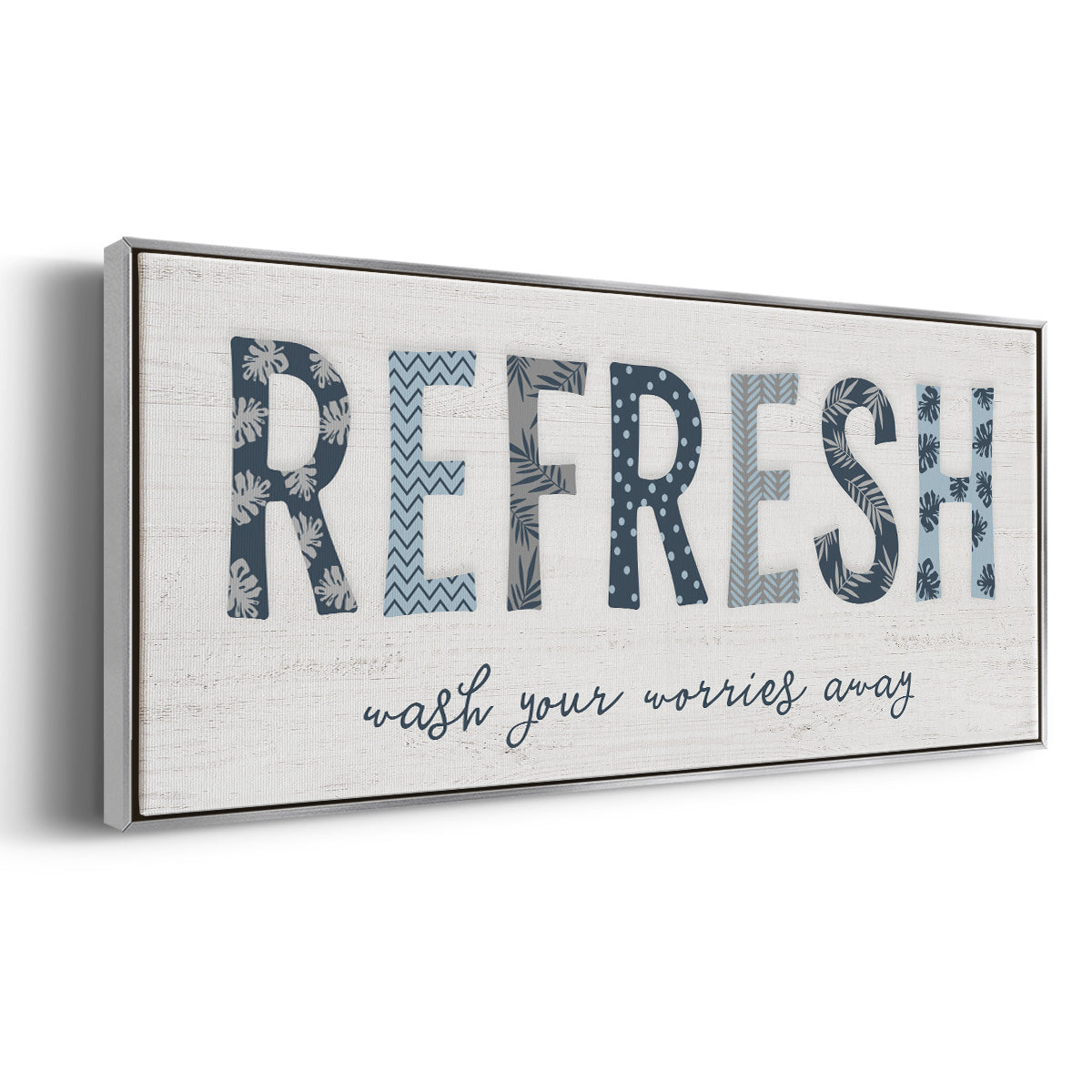 Refresh - Floater Framed Canvas Print