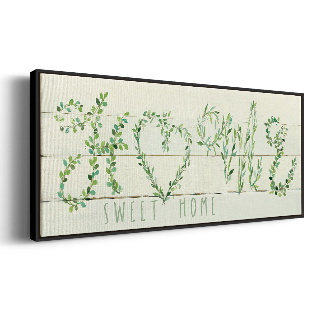 Shiplap Vines Home - Floater Framed Canvas Print