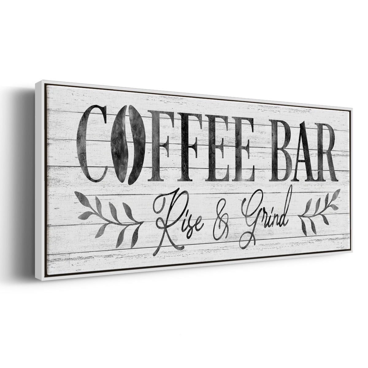 Coffee Bar - Floater Framed Canvas Print