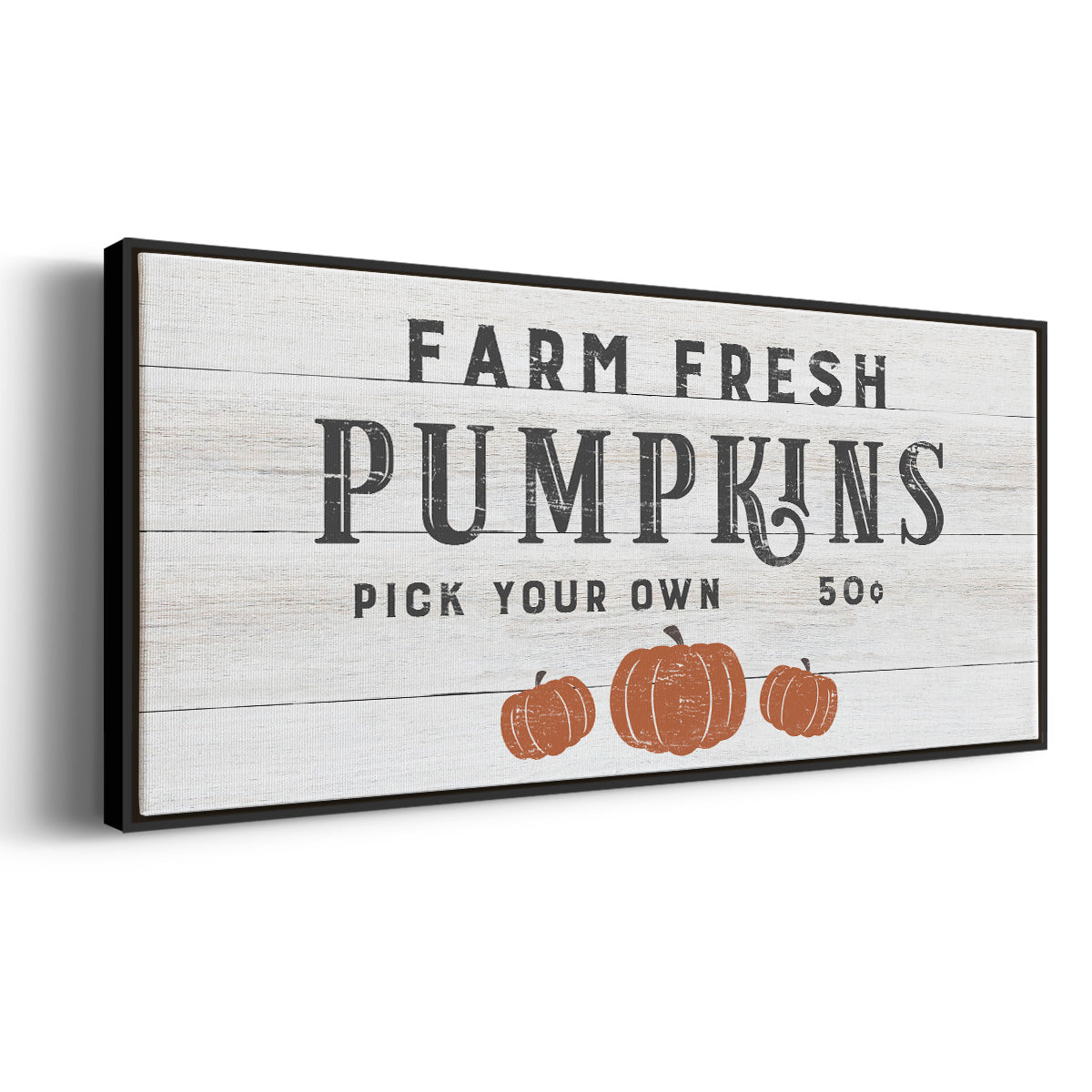 Farm Fresh Pumpkins - Floater Framed Canvas Print