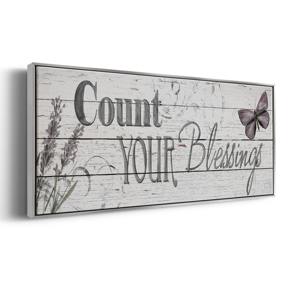 Count Your Blessings - Floater Framed Canvas Print