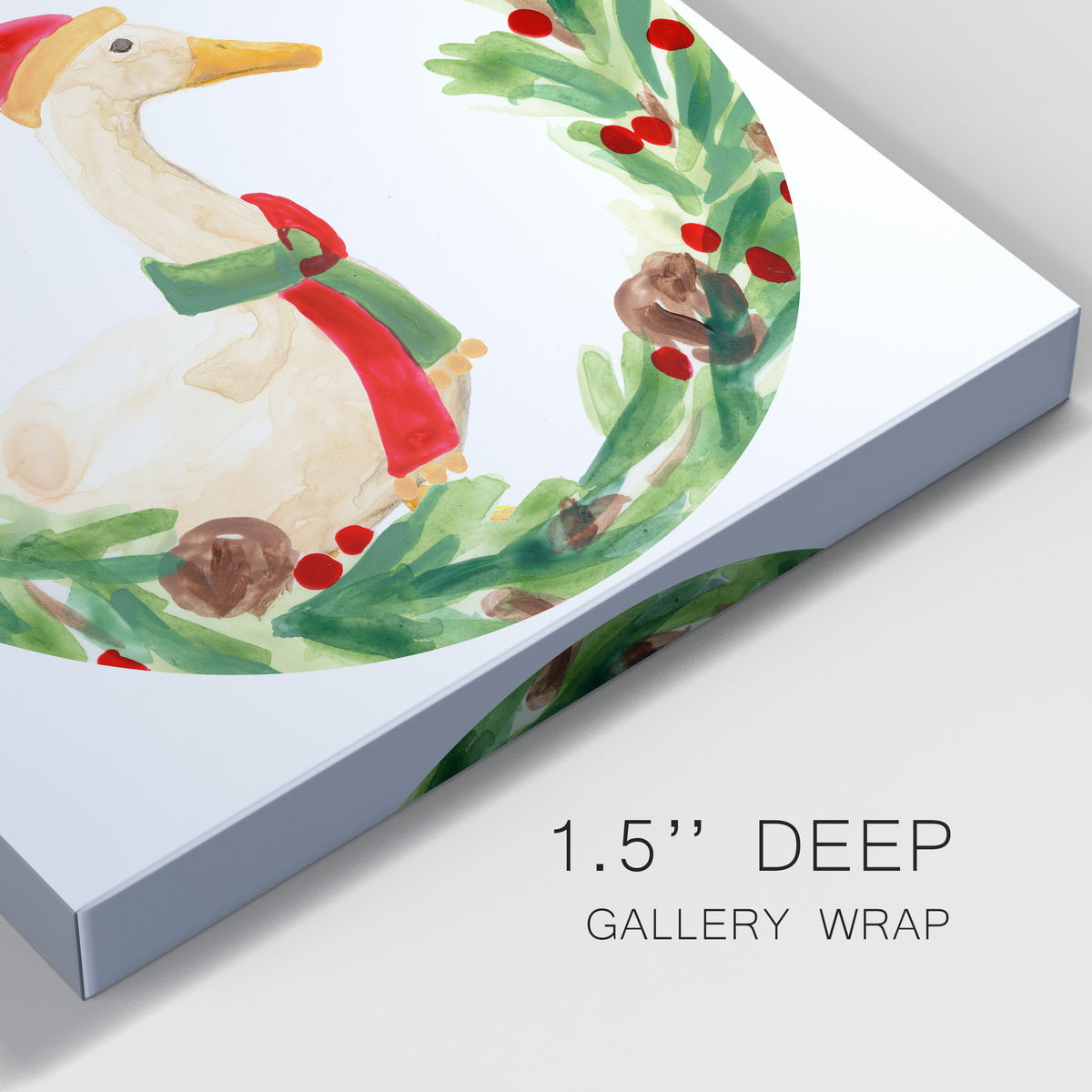 Merry Quackmas Collection C-Premium Gallery Wrapped Canvas - Ready to Hang