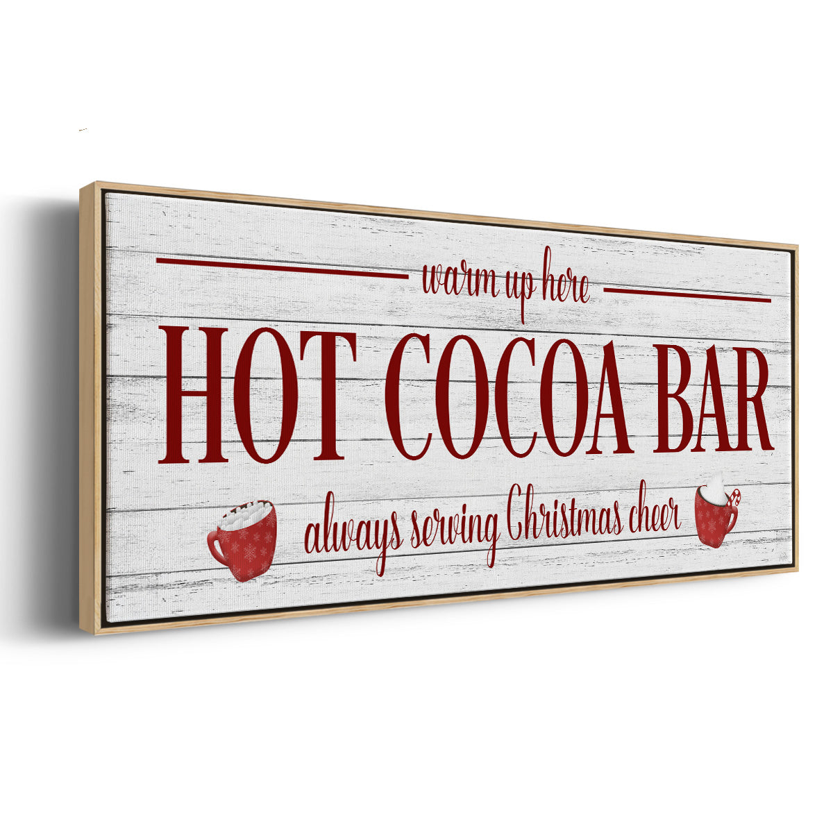Hot Cocoa Bar - Floater Framed Canvas Print