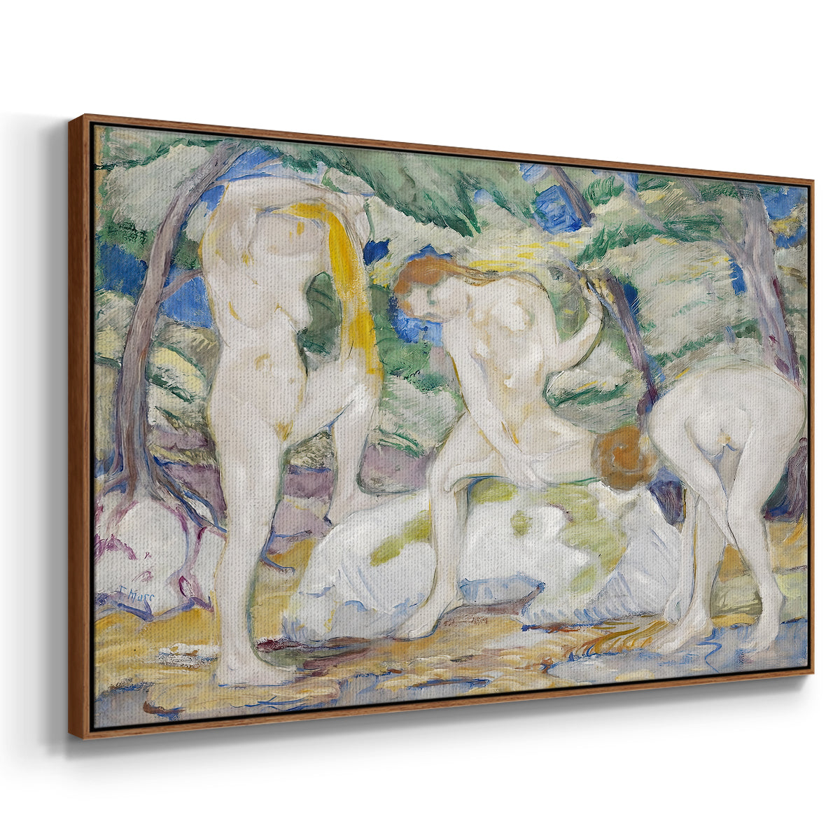 Bathing Women, 1910 - Floater Framed Canvas Print