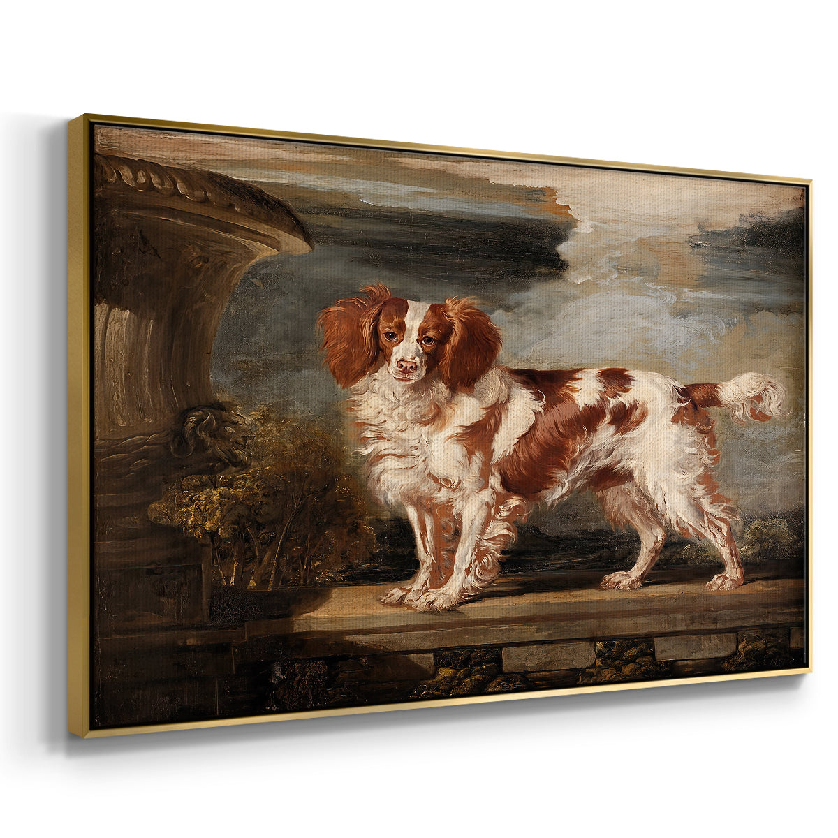 Portrait of Dash, a Favourite Spaniel, Property of Lady Frances Vane-Tempest, 1819 - Floater Framed Canvas Print