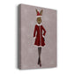 Christmas Christmas Fashion Bunny - Gallery Wrapped Canvas