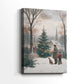 Eve of Soft Linen Evergreen - Canvas Art Print