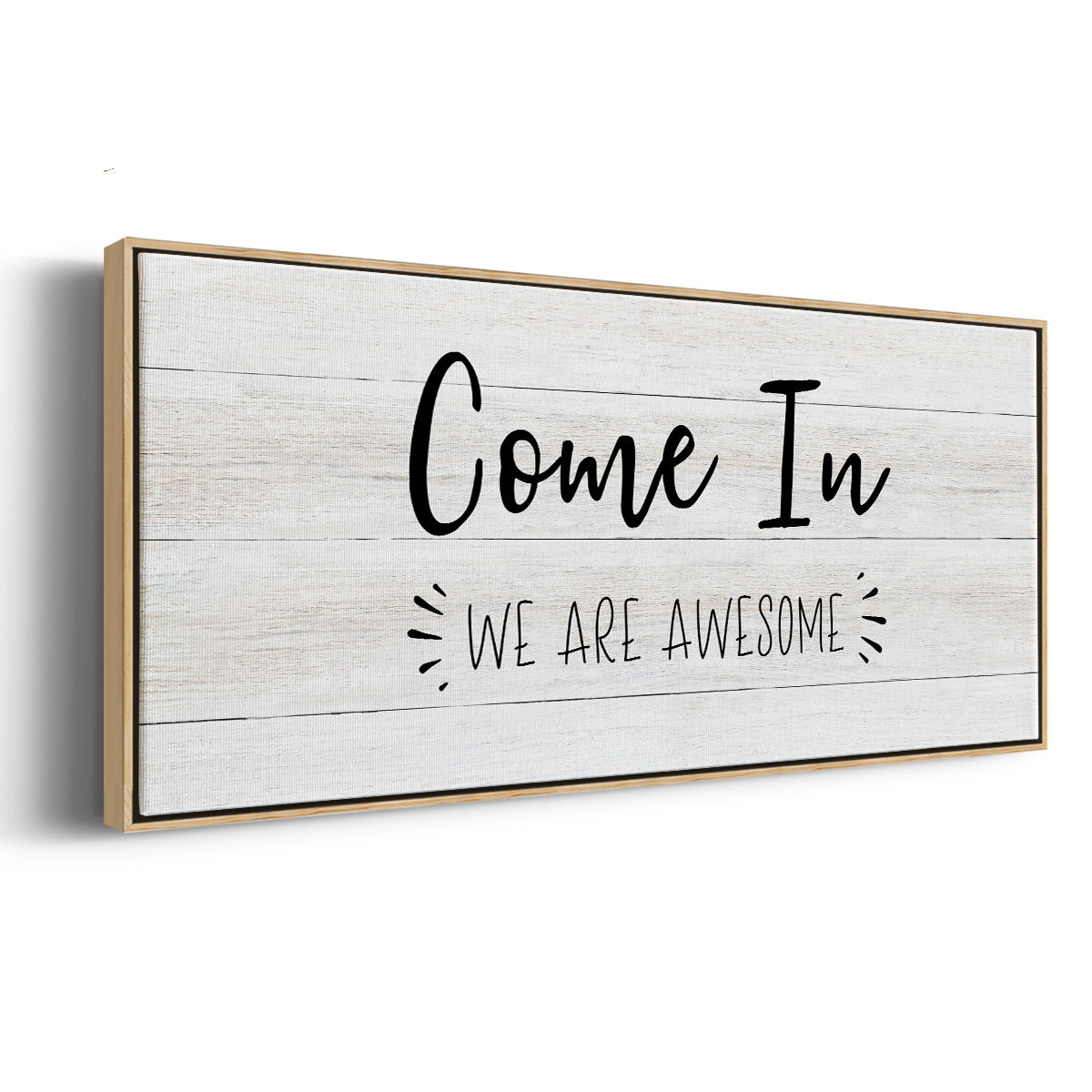 Come In - Floater Framed Canvas Print