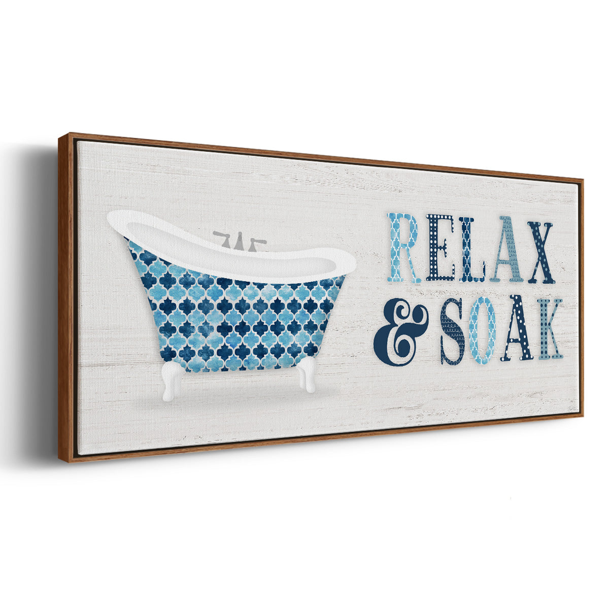 Relax and Soak - Floater Framed Canvas Print