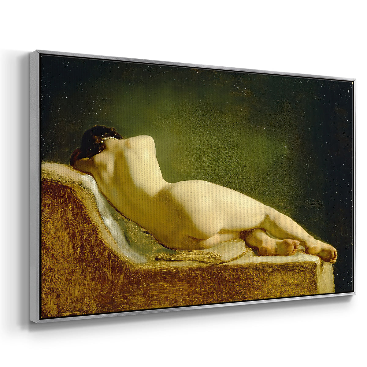 Reclining Nude (Liggende model), 1833 - Floater Framed Canvas Print