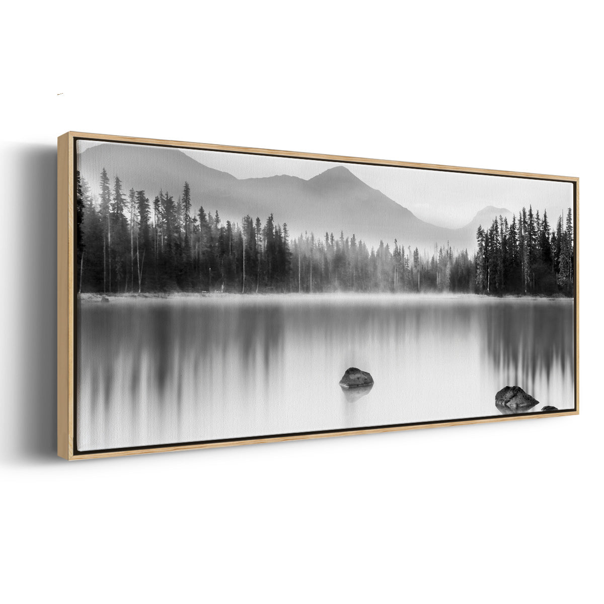 Mountain Reflection - Floater Framed Canvas Print