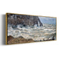The Manneport, Étretat, Rough Sea, 1883 - Floater Framed Canvas Print