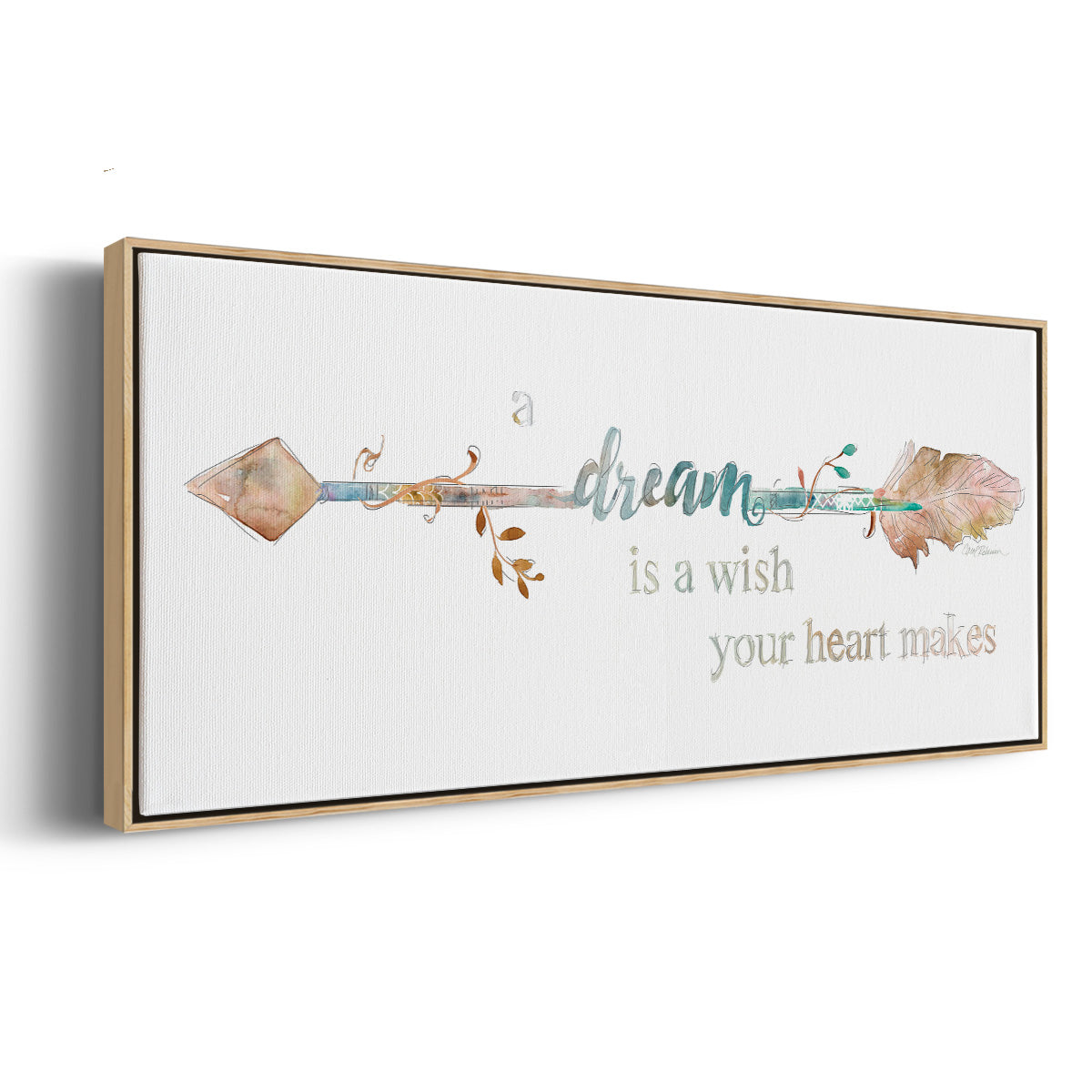 Dream Arrow - Floater Framed Canvas Print