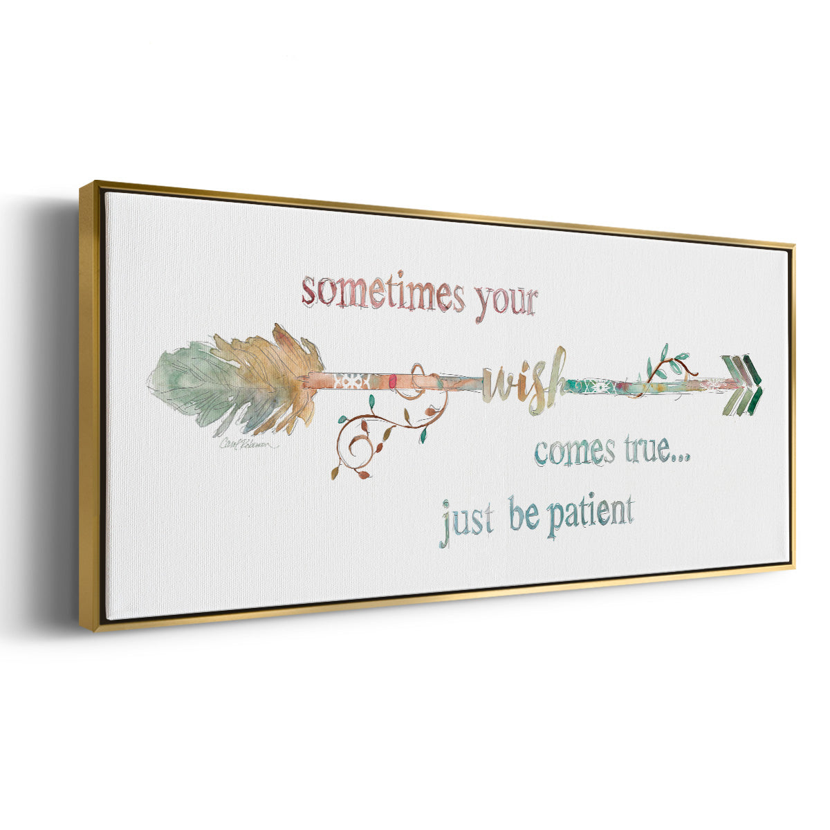 Wishing Arrow - Floater Framed Canvas Print