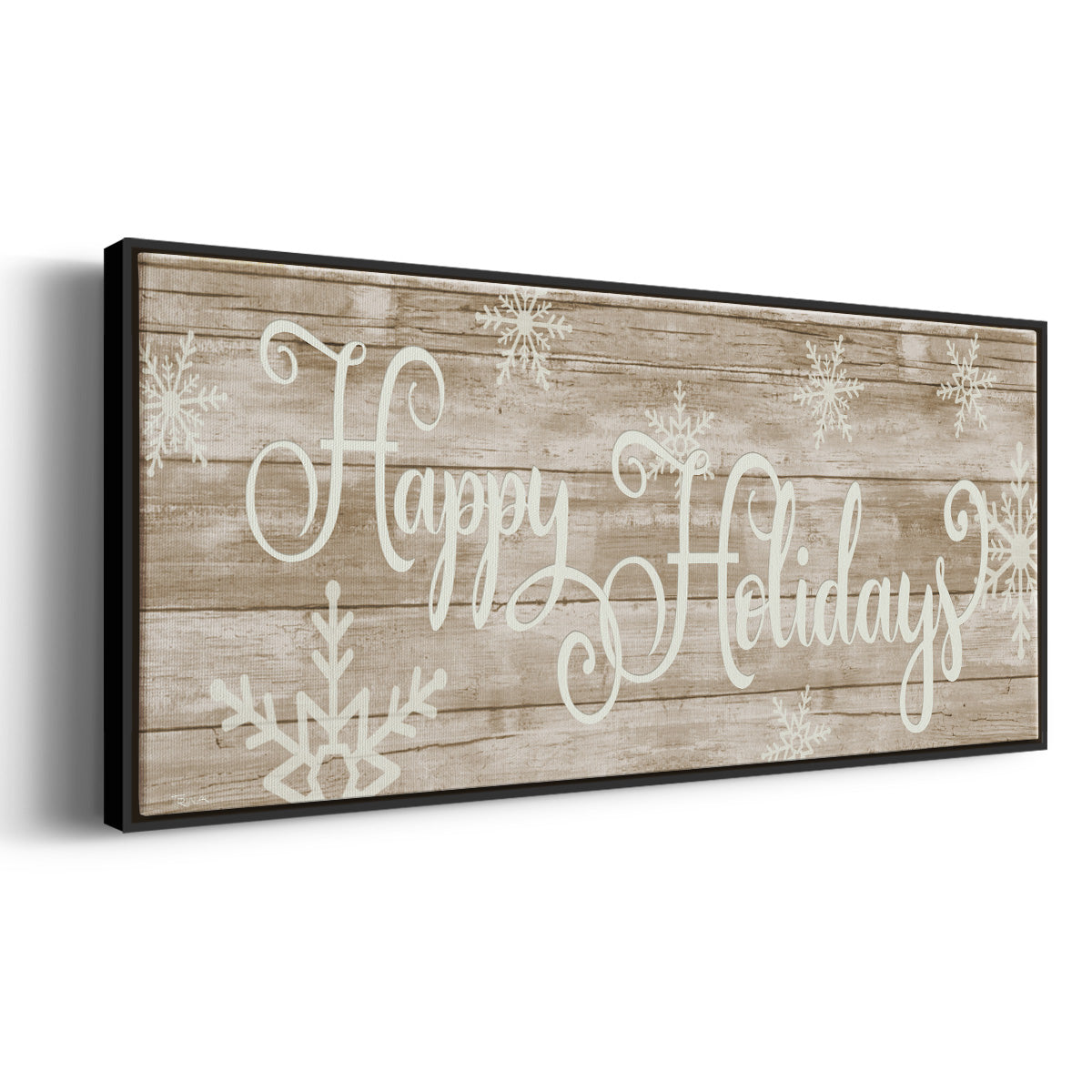 Happy Holidays - Floater Framed Canvas Print