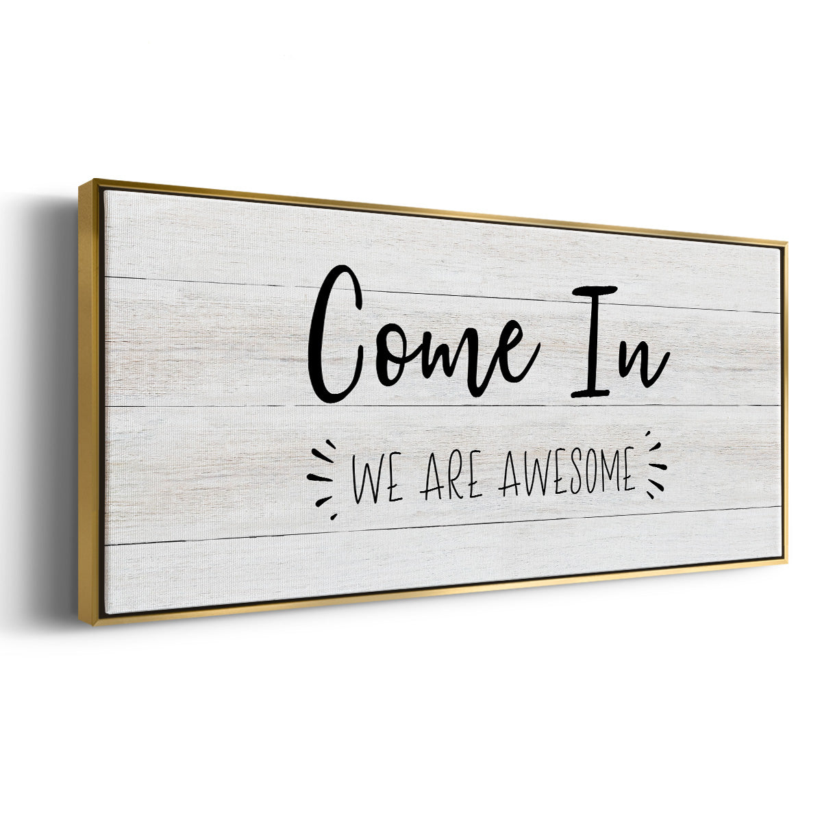 Come In - Floater Framed Canvas Print